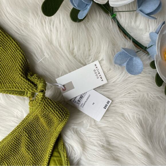 GOOD AMERICAN Always Fits Monokini Green Chartreuse NWT - Picture 2 of 3